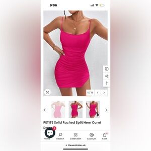 new pink bodycon dress with slit